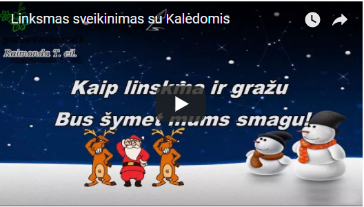 Linksmas sveikinimas su Kalėdomis Linksmas sveikinimas su Kalėdomis