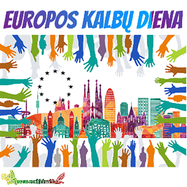 Europos Kalb Dienai Gra us Atvirukas