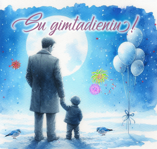 Su gimtadieniu tėvelis