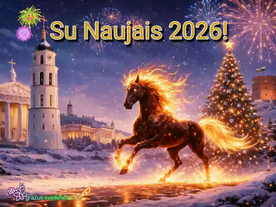 su naujais metais atvirukas