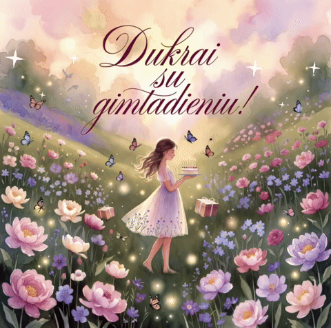 Dukrai su gimtadieniu