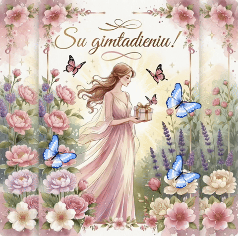 Moteriai gimtadienio atvirukai