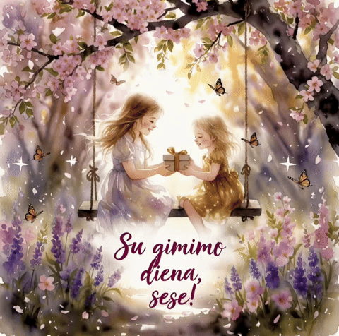 Atvirukai seseriai su gimtadieniu