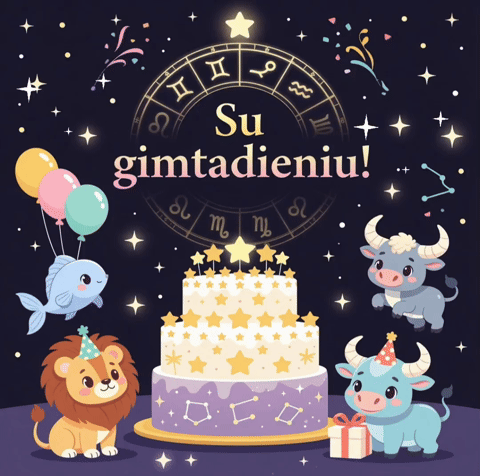 Gimtadieniui pagal zodiaką