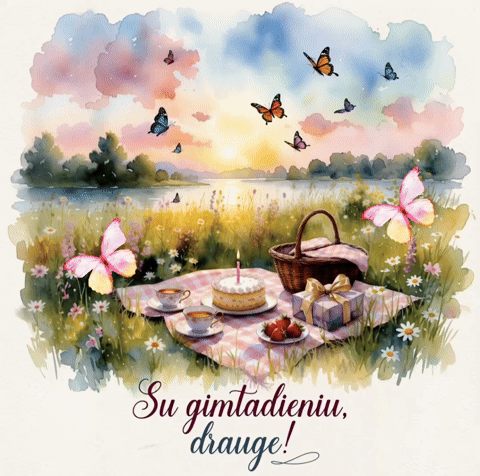 Gimtadienio atvirukai Draugei