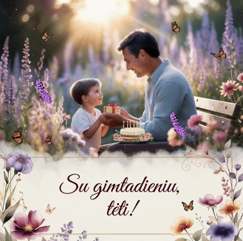 Gimtadieniu sveikinimai Tėvui