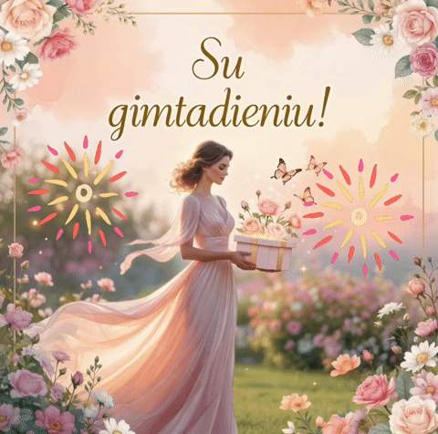 Moteriai gimtadienio atvirukai